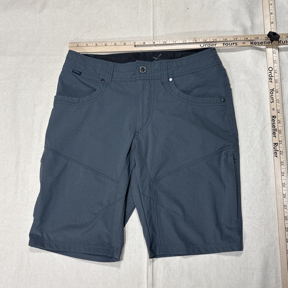 Kuhl silencr Kargo shorts mens Size 30 Grey khaki 10" stretch hiking